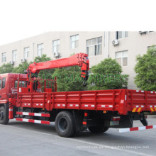 China Camión de plataforma con grúa de 8 toneladas y 10 toneladas de la grúa montada sobre camión Hiab Palfinger brazo telescópico